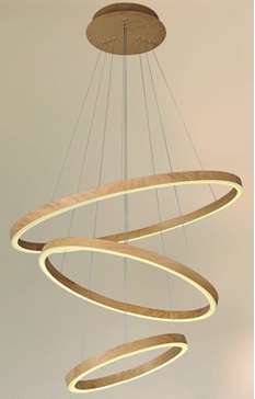 مصباح دائري معدني أكريليك LED معلق (KA66113)
