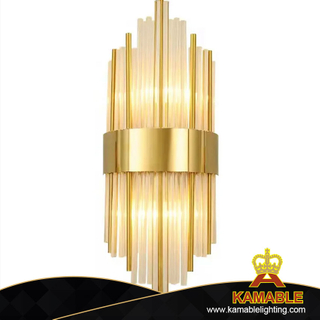 الكلاسيكية تخصيص الكريستال والزجاج الذهب معدن المدخل ضوء الجدار (KIZ-66W)
