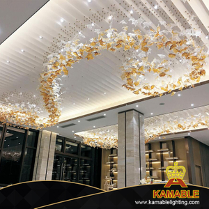 تخصيص مشروع فندق زخرفة الزجاج الثريا مصباح (KPL1806)