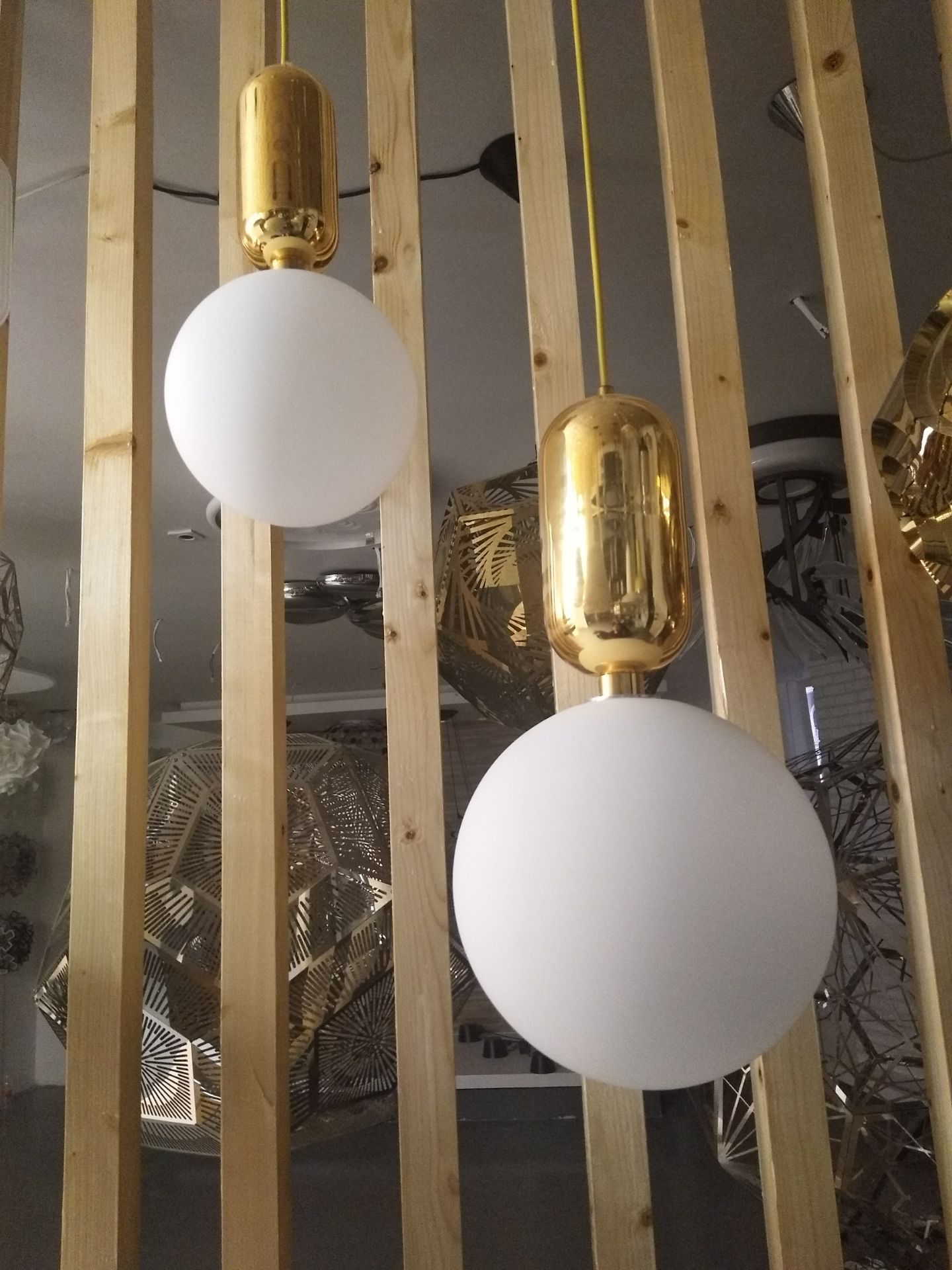  الزجاج قلادة G9 الأضواء لغرفة dinging (الذهب 9145 / S)