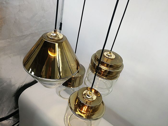 جديد الزجاج الظل قلادة مصباح الديكور (KA3217-4 الذهب)