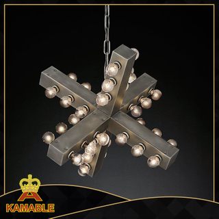 قلادة فضية اللون عتيقة يتوهم تصميم قلادة ضوء (KM0263P-36)