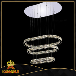بهو الفندق الحديثة كريستال و الفولاذ المقاوم للصدأ قلادة ضوء LED (KA10111-920)
